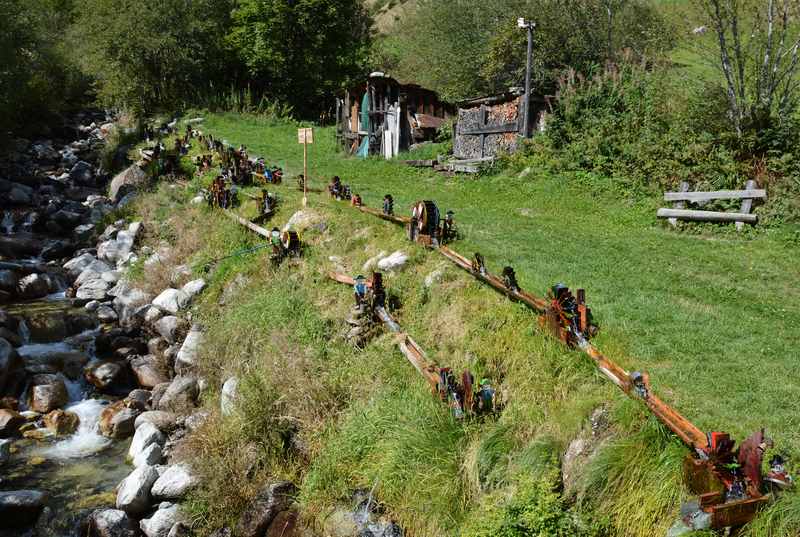 40 Wasserräder in Disentis - und jedes ist anders und hat andere Details