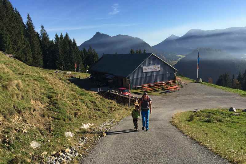 Im Herbst waren im Allgäu wandern - bei der Buchelalpe, hier geht´s auch mit Kinderwagen