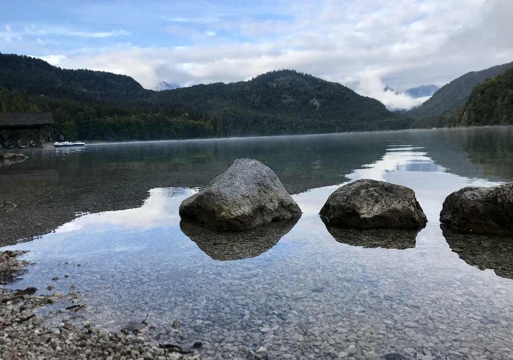 Wir sind vor dem Besuch von Schloss Neuschwanstein noch zum Alpsee gegangen