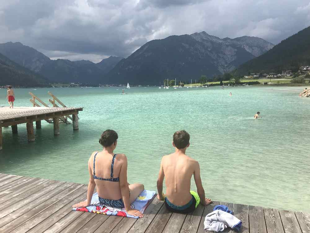 Ausflug bei Hitze: Strandbad Atoll Achensee