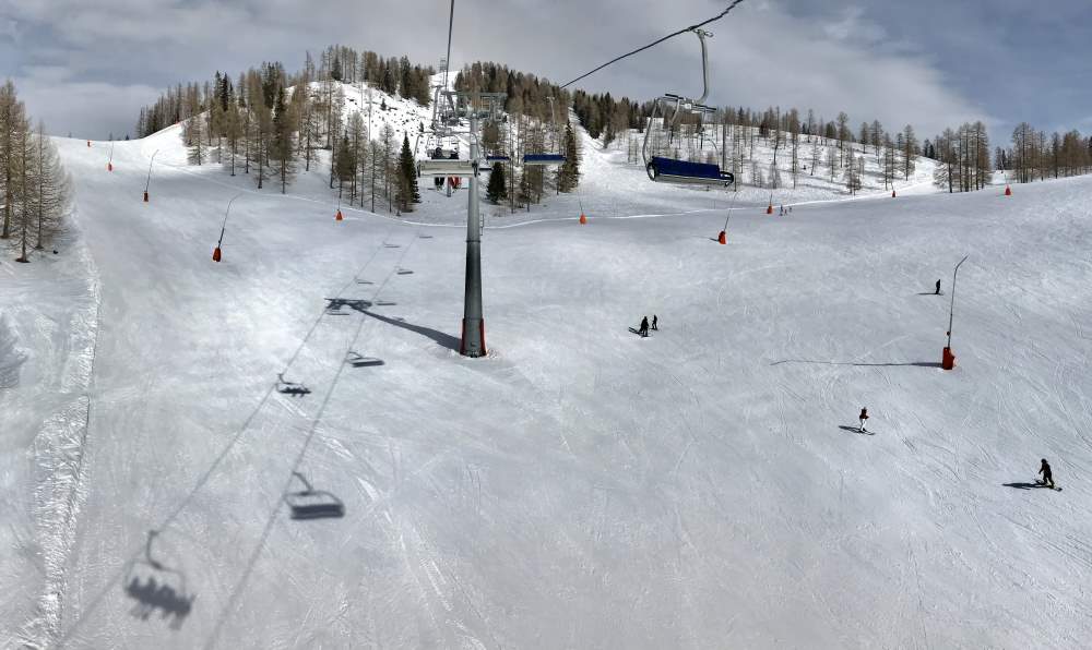 Skifahren mit Kindern in Österreich - Das ist die breite Skipiste zwischen Bad Kleinkirchheim und St. Oswald in Kärnten 