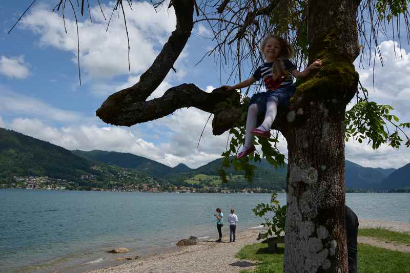 In Bad Wiessee beginnt unsere Wanderung mit Kindern und Kinderwagen