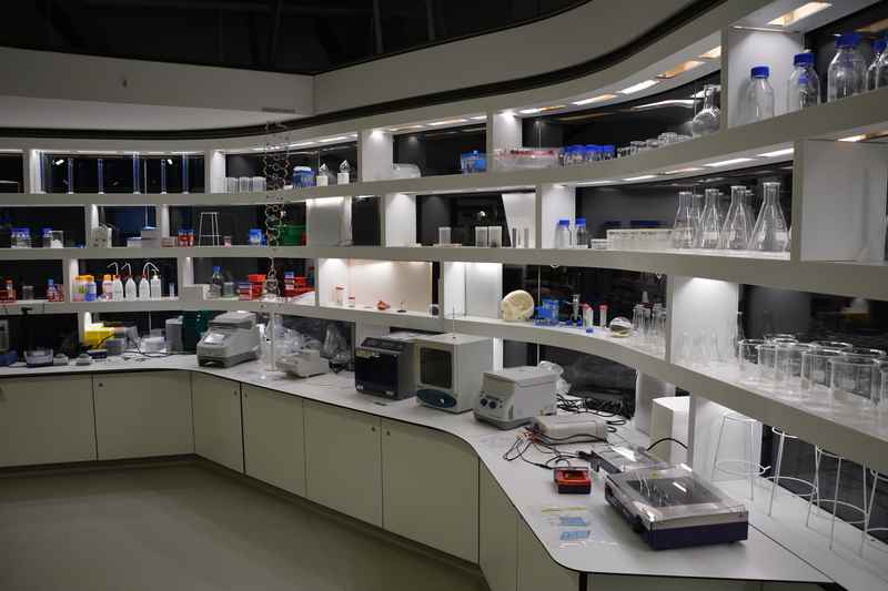 Ars Electronica Linz: Das Chemielabor ist für uns nur Durchgangsstation - es geht direkt hinein ins BioLab