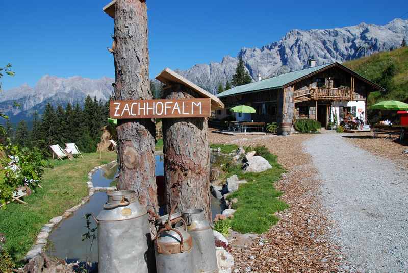 In Dienten wandern mit Kindern zur Zachhofalm