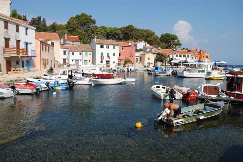 Diese Stimmung lieben wir neben dem Familienhotel in Kroatien