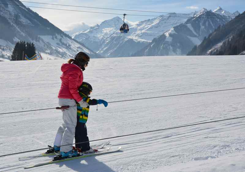 Familienskigebiet Rauris: Der Seillift für Skianfänger in Salzburg 
