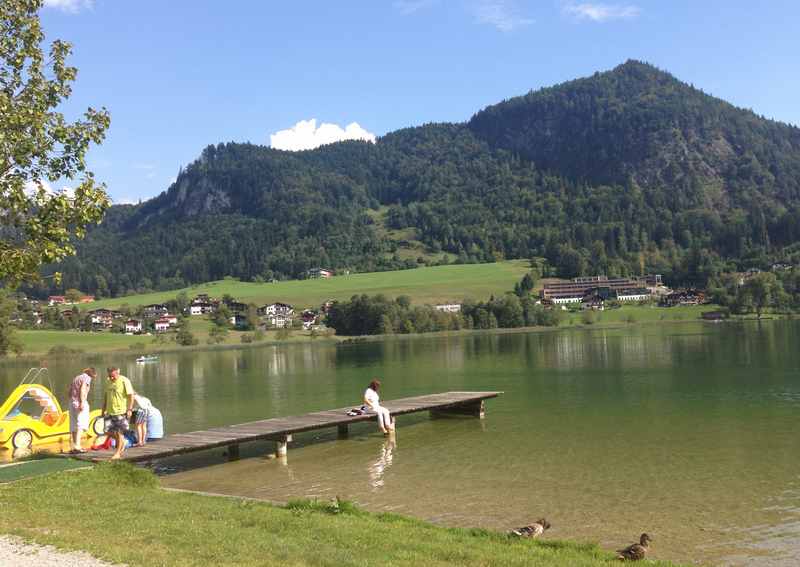 Familienurlaub Thiersee: Baden im Thiersee bei Kufstein in Tirol