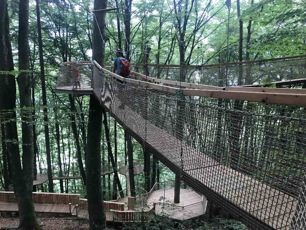 Family-Park am Ossiacher See mit Kindern - eine Mischung aus Wald-Natur-Erlebnisweg und Hochseilgarten 