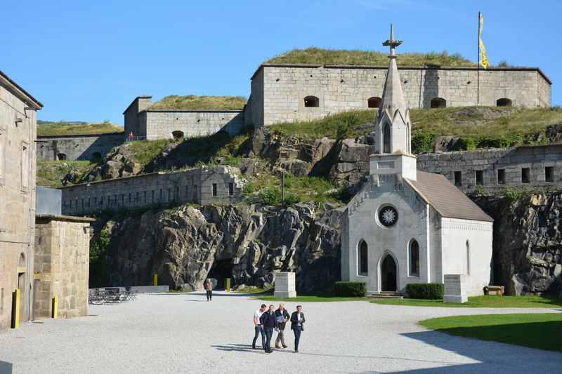 So sieht der Innenhof der Franzensfeste Festung in Südtirol aus