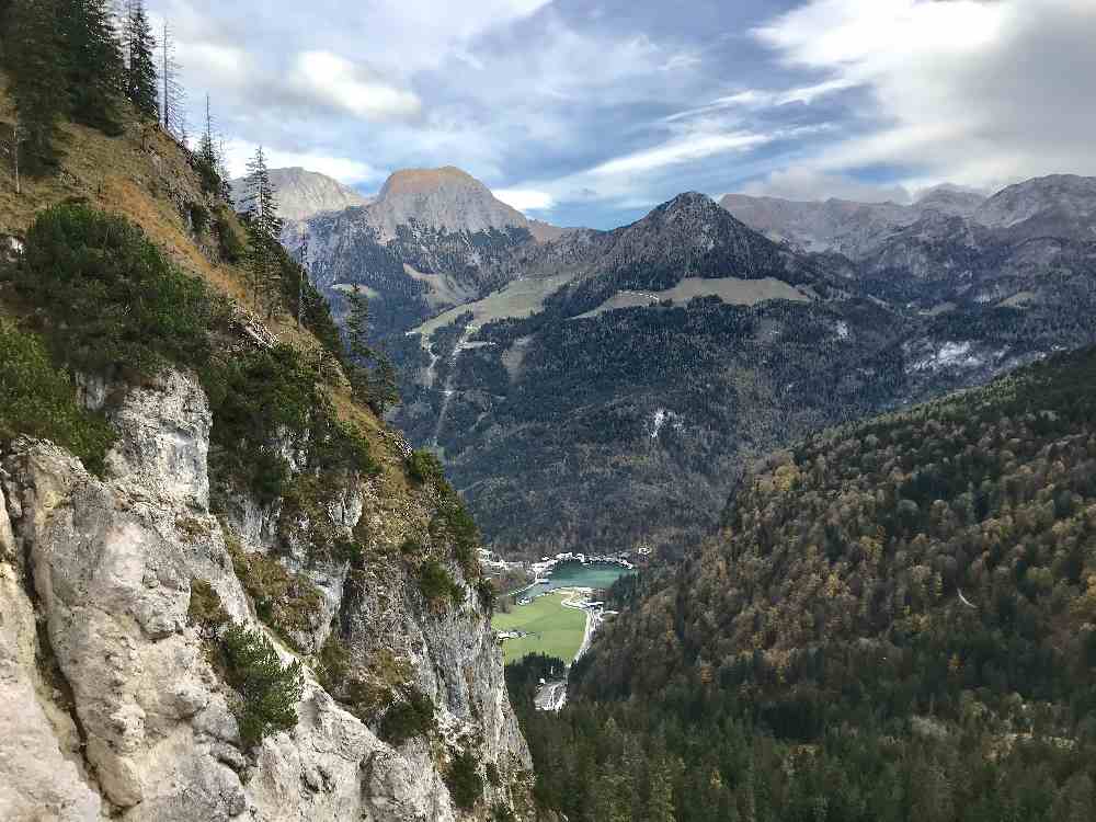  Die Aussicht bei der Grünstein Wanderung am Königssee mit Kindern