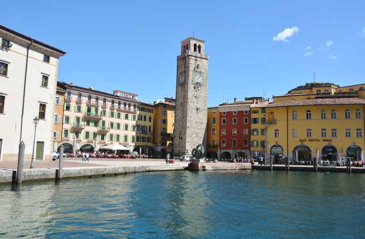 In Italien Radfahren mit Kindern