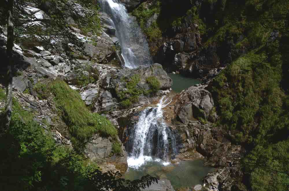 Klamm Kärnten wandern mit Kindern: Hier die Wasserfälle in der Groppensteinschlucht 