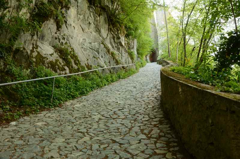 Das letzte Stück der Kloster Säben Wanderung in Südtirol führt hier hinauf