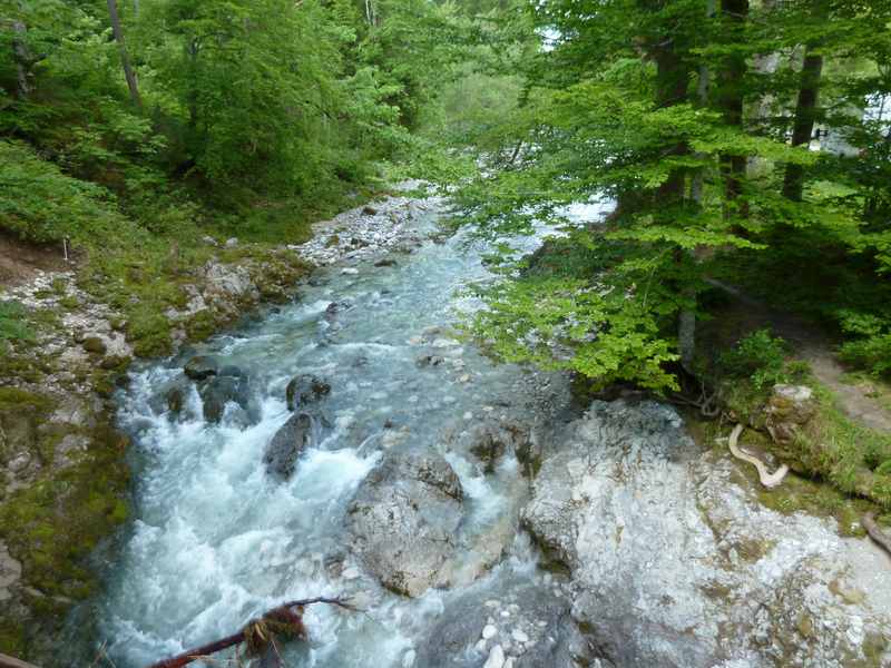 Schnell geht es am Bach vorbei zur Königsalm 