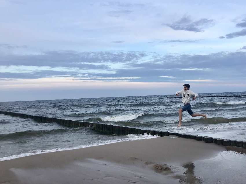 ... toben und laufen am Usedom Strand in Koserow