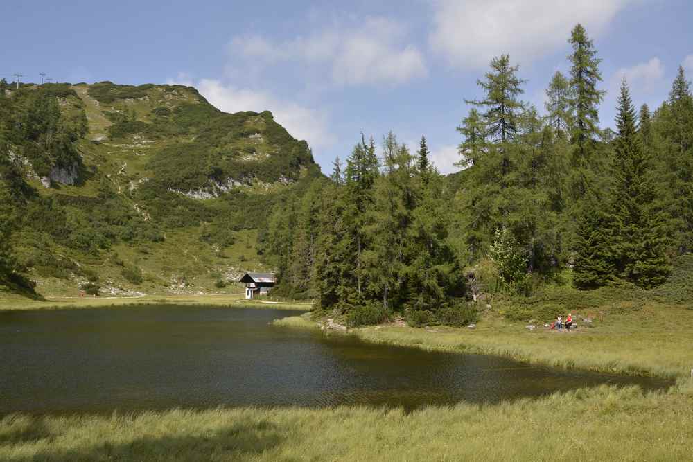 See Nummer 1 auf der Sechs-Seen-Wanderung mit Kindern: Der Krallersee