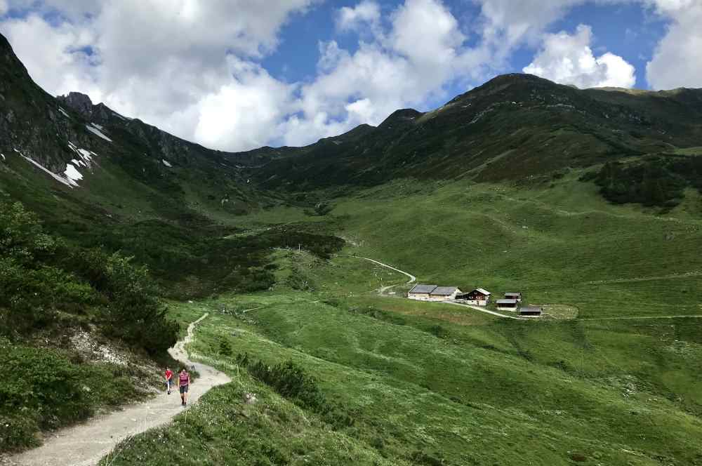 So wandern wir schnell hinüber zur Latschätzalpe im Montafon