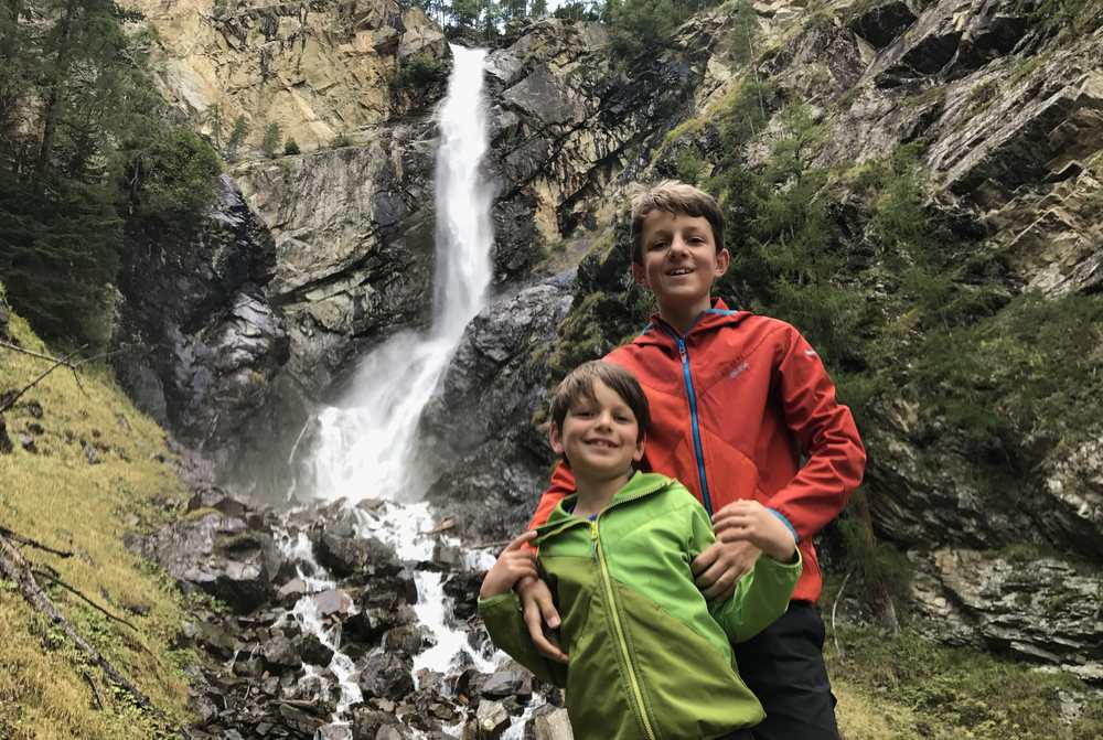 Unser Wanderziel im Ötztal mit Kindern: Der Lehner Wasserfall in Längenfeld