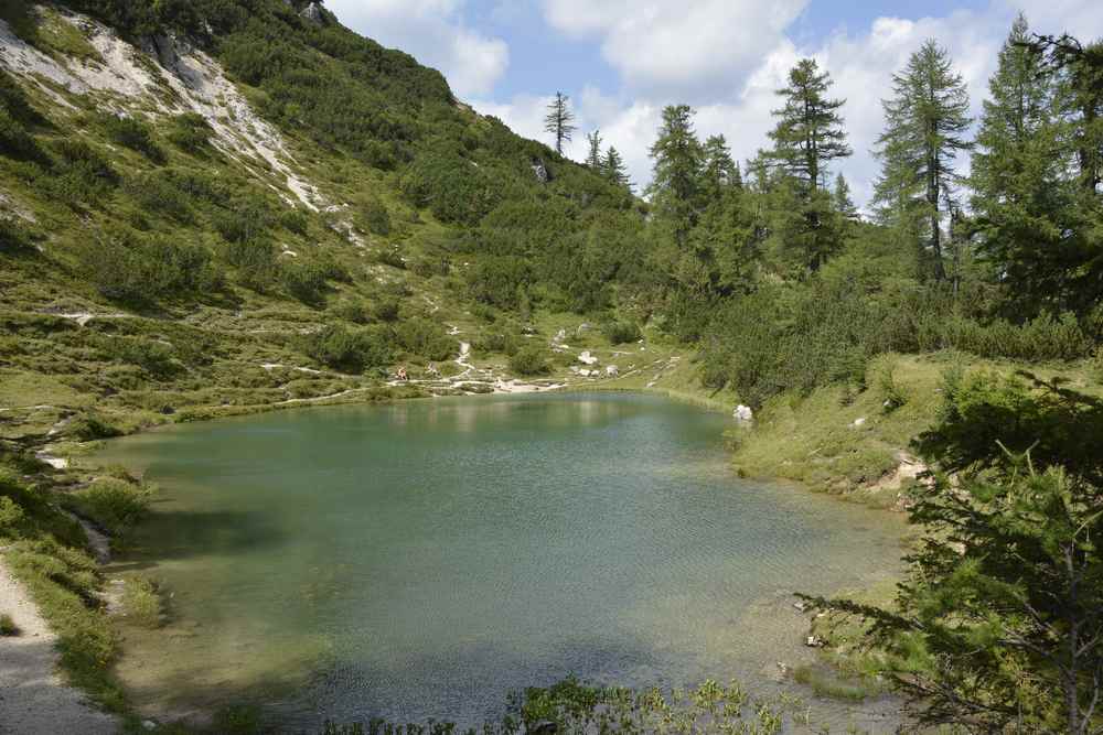 Der abseits gelegene Märchensee mit glasklarem und kalten Bergwasser