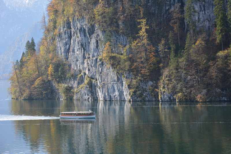 Blick vom Malerwinkel auf den Königssee bei der Kinderwagen Wanderung 