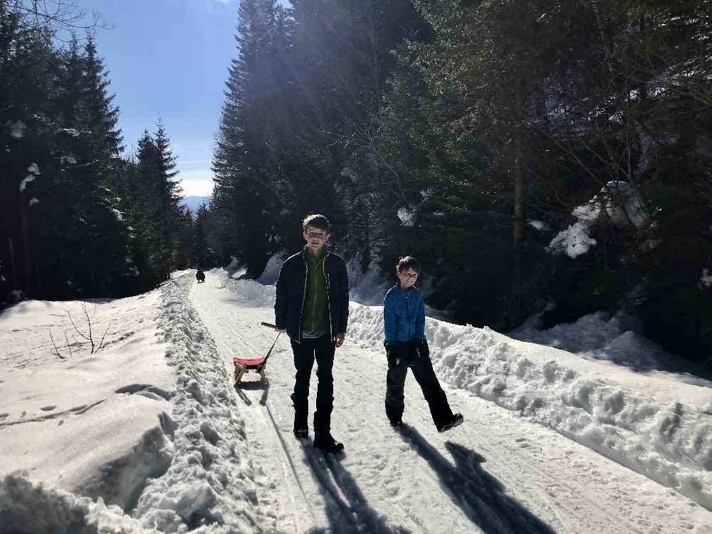 Aufstieg zur Schwaigerhütte - den Kindern gefällt´s auch! 