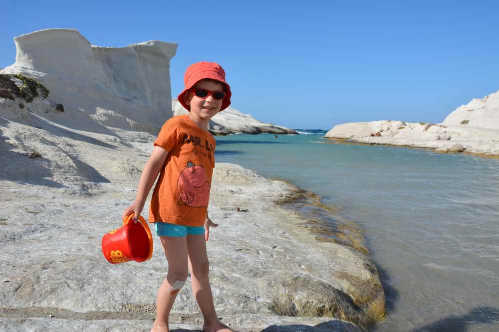 Hier am Sarakiniko Strand in Milos