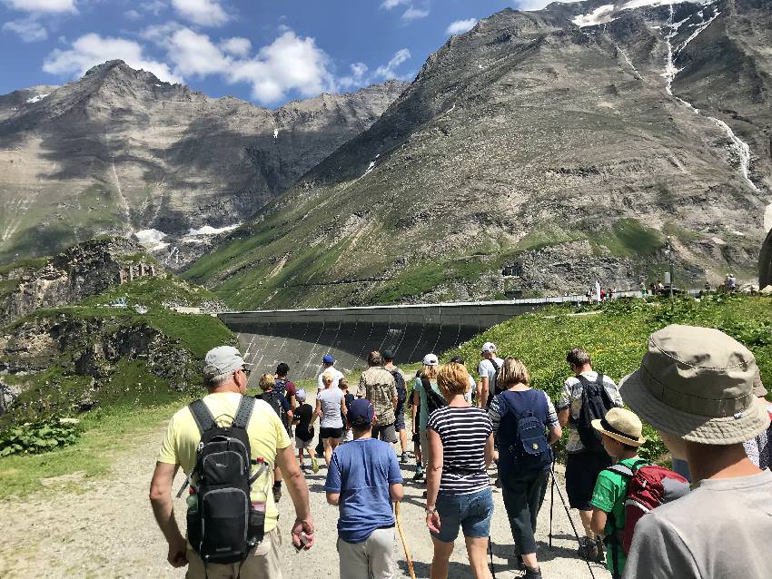 Bei der Mooserboden Stausee Führung dürften wir auch in die Gänge der Staumauer hineinschauen!