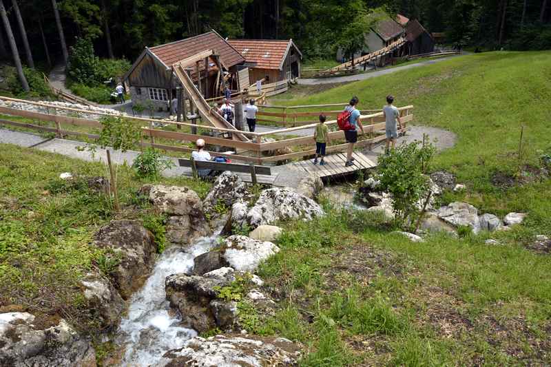 Der Beginn des Mühlendorfs im Freilichtmuseum Glentleiten 