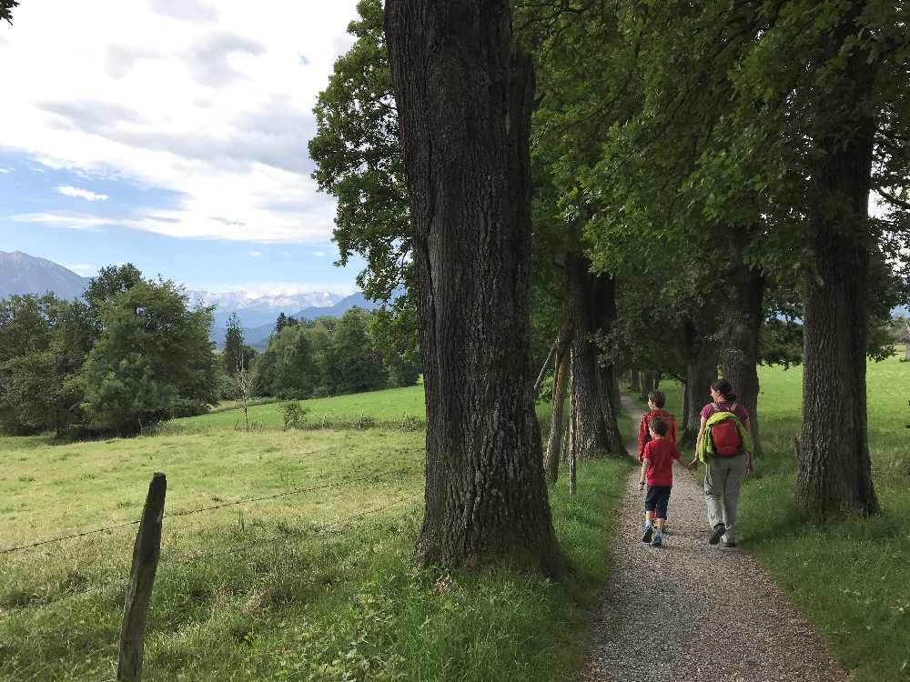 München wandern mit Kindern - hier in Murnau auf dem Drachenstich Weg