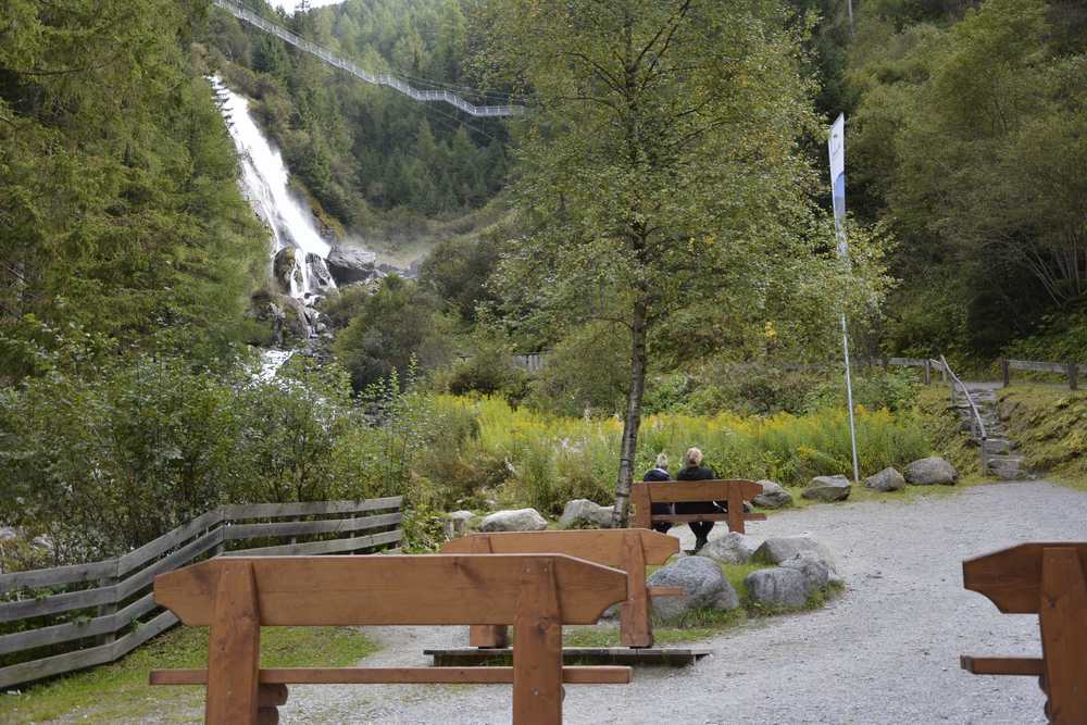 Bis hierher kann man im Ötztal zum Stuibenfall mit Kinderwagen wandern