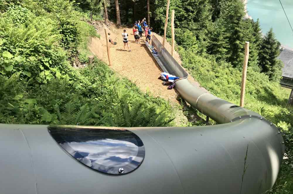 Pfingsturlaub mit Kindern am Golm im Montafon - ein Riesenspaß auf den 70 Meter langen Rutschen!