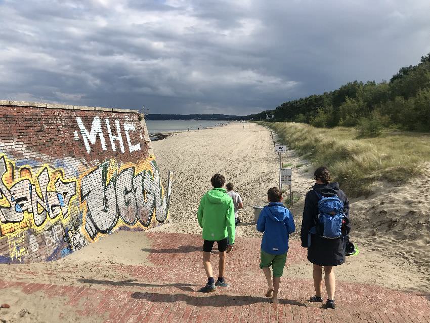 Wir besuchen auch den Prora Strand - ebenfalls ein kilometerlanger Sandstrand