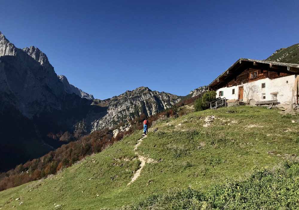 Die letzten Meter zur Hütte der Ranggenalm