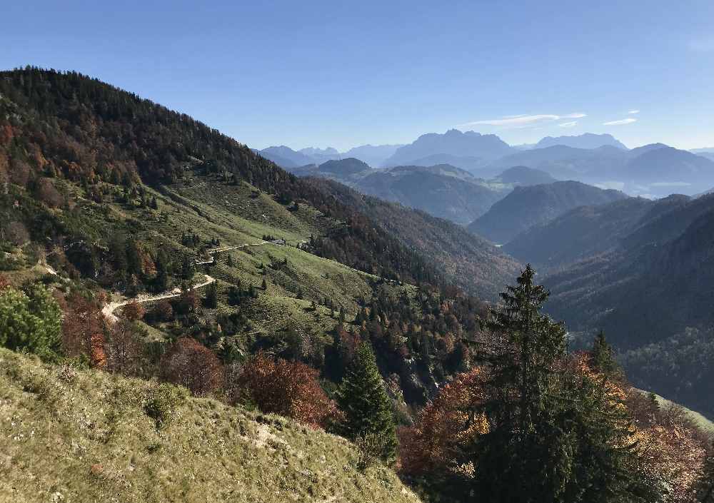 Und nochmal der Blick zurück zu den Loferer Steinbergen 