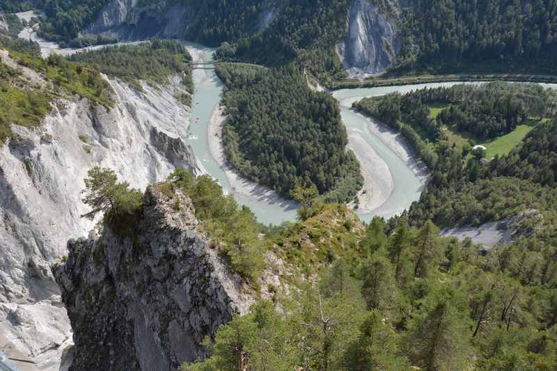 Die Rheinschlucht - bekannte Schlucht in der Schweiz