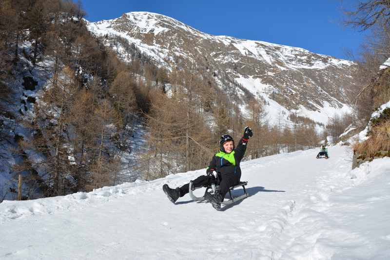 Rodelbahn Fane Alm: Von der Fane Alm rodeln mit Kindern in Südtirol 