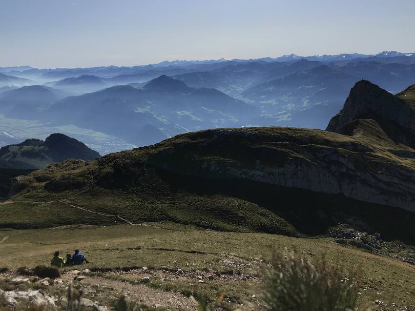 Unsere Pause auf der Rofanspitze bietet diesen Ausblick - der Wahnsinn oder?