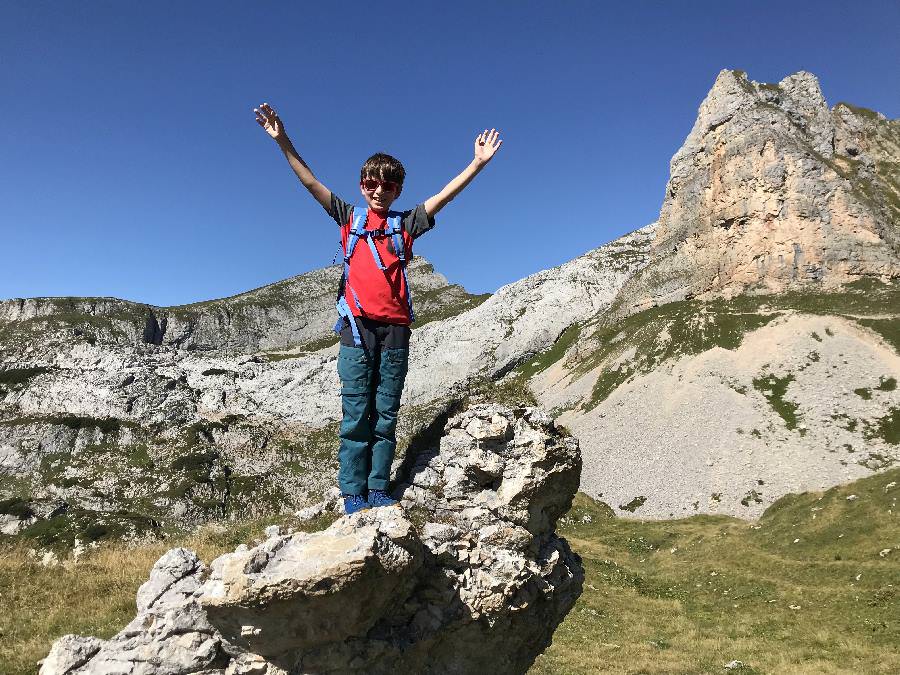 Rofan wandern mit Kindern - auf dem Weg zur Rofanspitze