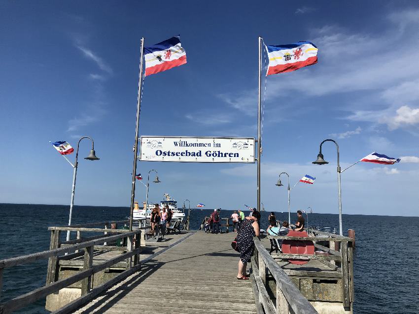 Die Seebrücke Göhren - unser erster Anlaufpunkt im Familienurlaub Rügen