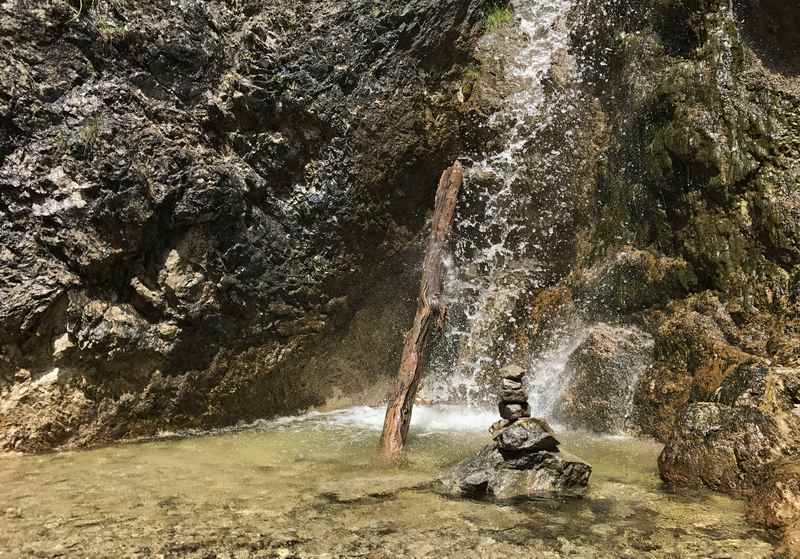 Der Wasserfall bei der Schalmeiklamm war aber auch sehr schön beim wandern mit Kindern