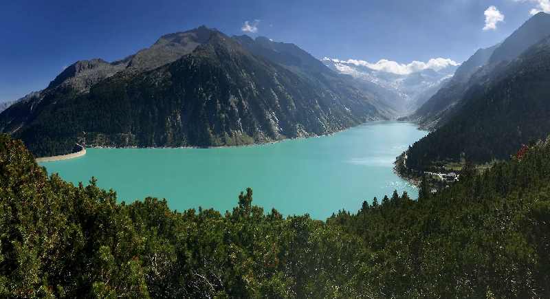 Ausflug bei Hitze:  Ein Traum weit oben - der Schlegeisspeicher im Zillertal. 