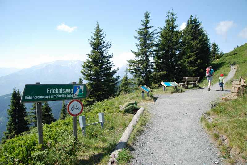 Auf der Schmittenhöhe in Zell am See wandern mit Kindern: Die Höhenpromenade 