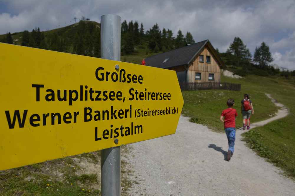 Vor dem Großsee beginnt ein Wanderpfad zum Wandern 