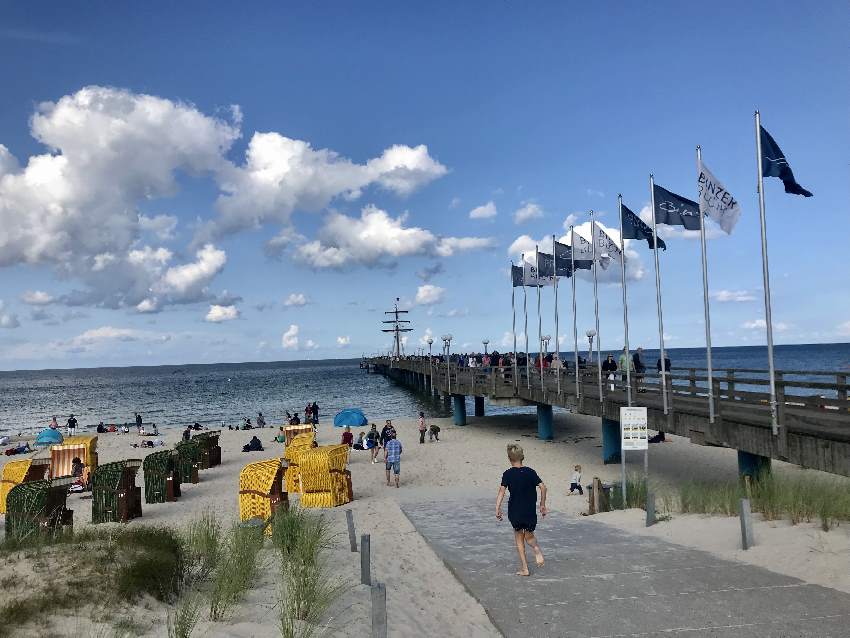 Der Blick auf die Seebrücke Binz