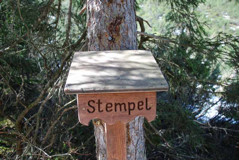 Die Stempelstelle - für diejenigen, die mit dem Wanderpass wandern mit Kindern 