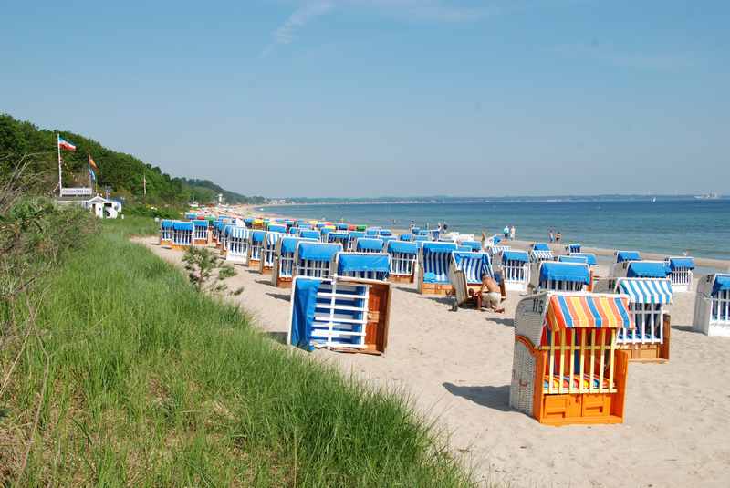 Der Strand in Timmendorf: Kilometerlanger Sandstrand