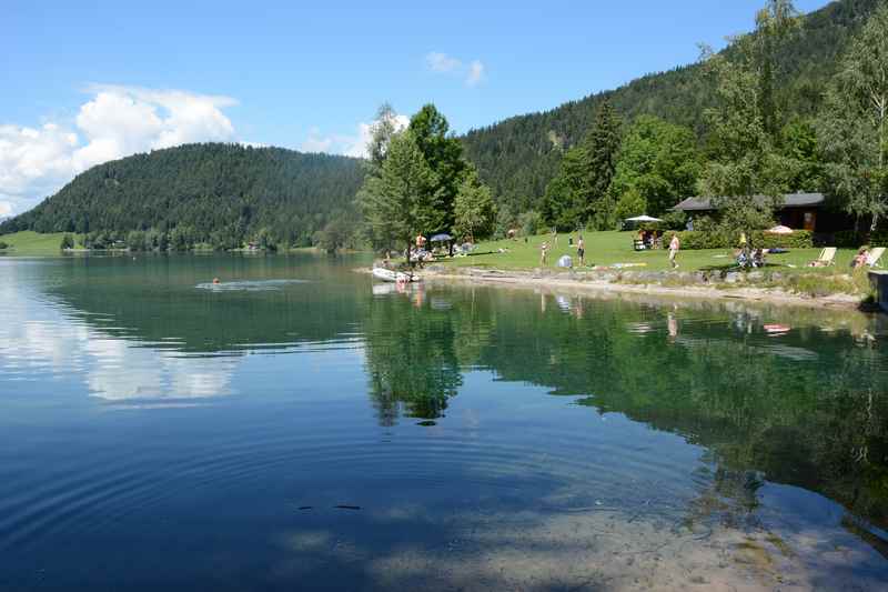 Das Strandbad am Hintersteiner See, ein kleiner verträumter Ort am Bergsee