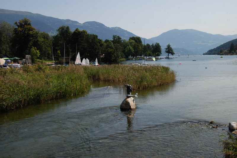 Ein Strandbad am Millstätter See? Etappenziel einer Radtour mit Kindern in Kärnten - unten unser Tipp für einen Sandstrand am Millstätter See