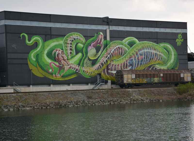 The Weird von Nychos, zu sehen vom Schiff auf der Hafenrundfahrt