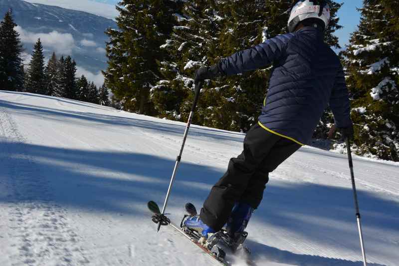 Skigebiet Zirbitzkogel:  Breite Pisten locken zu großen Schwüngen in Richtung Tonnerhütte 